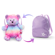 Colorful Teddy Bear Backpack & Accessory Set for 18-inch Dolls X2