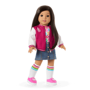 Truly Me™ 18-inch Doll #124 with straight black-brown hair F9
