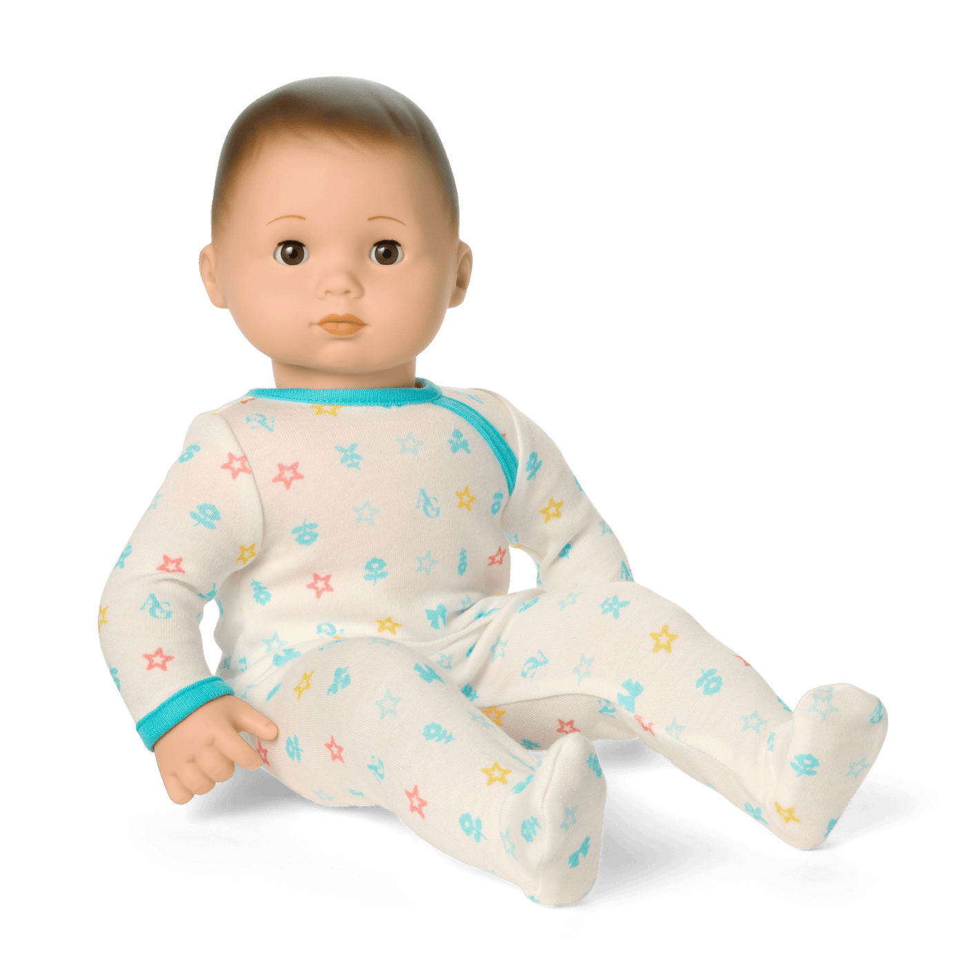 Bitty Baby® Doll #2 with brown hair in Pastel Blue Y7