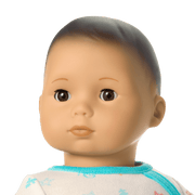 Bitty Baby® Doll #4 with black hair in Pastel Blue J1