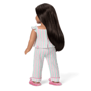 Raquel's™ Coastal Stripes Pajamas for 18-inch Dolls (Girl of the Year™ 2026) L5