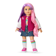 Truly Me™ 18-inch Doll #116 with wavy purple-and-pink hair J8