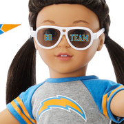 American Girl® x NFL Los Angeles Chargers Fan Outfit & Accessories for 18-inch Dolls V3