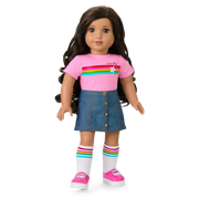 Truly Me™ 18-inch Doll #108 with curly black-brown hair O5