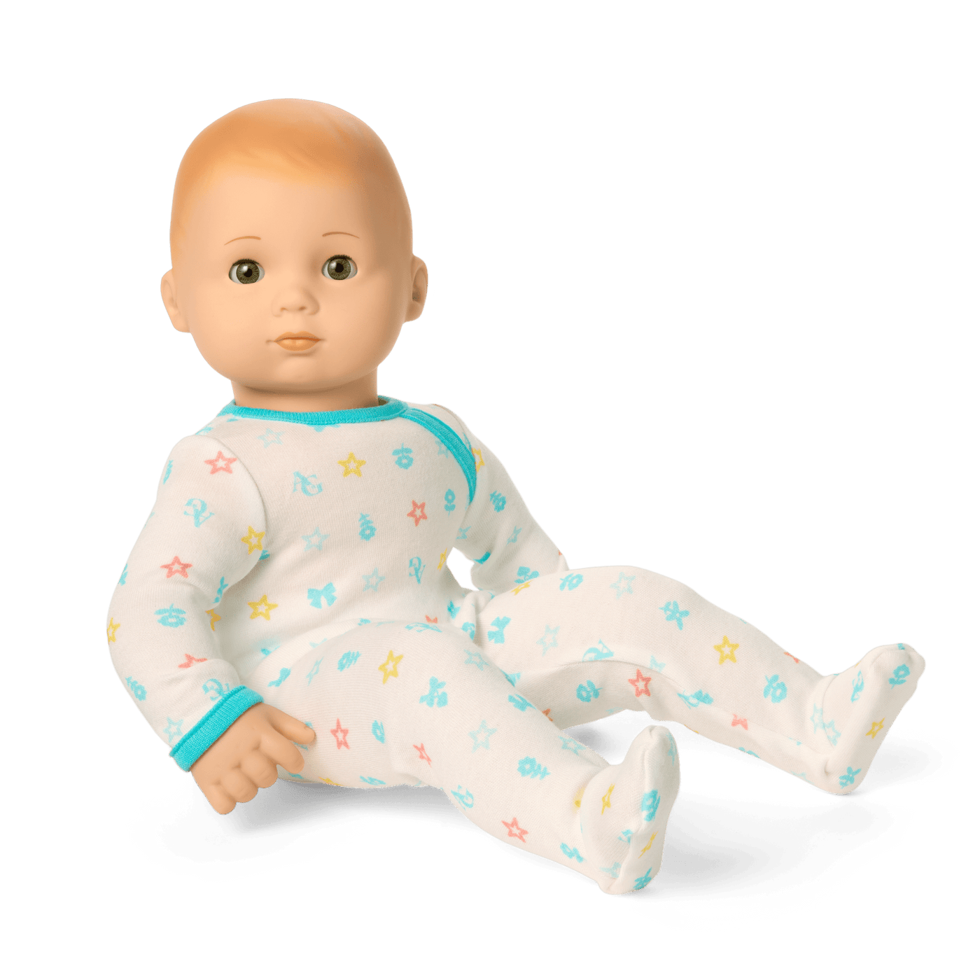 Bitty Baby® Doll #6 with red hair in Pastel Blue C2