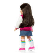 Truly Me™ 18-inch Doll #124 with straight black-brown hair F9