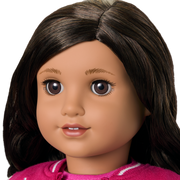 Truly Me™ 18-inch Doll #108 with curly black-brown hair O5
