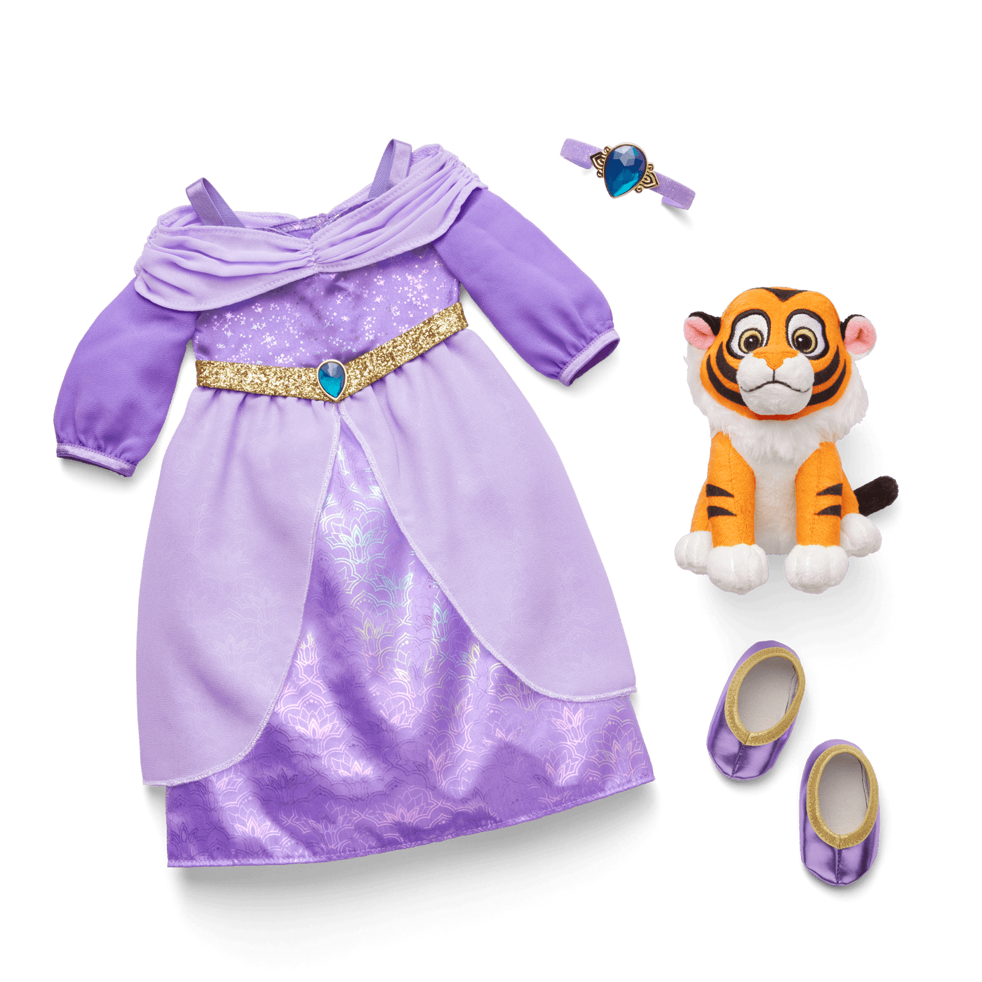 Disney Princess Jasmine Formal Dress, Baby Rajah & Accessories for 18-inch Dolls by American Girl® J7