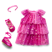 Pink Party-Ready Dress for 18-inch Dolls Q6