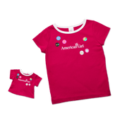 Matching AG™ Grin Pins Ringer Tee Set for Girls & 18-inch Dolls L8
