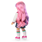 Truly Me™ 18-inch Doll #116 with wavy purple-and-pink hair Y0