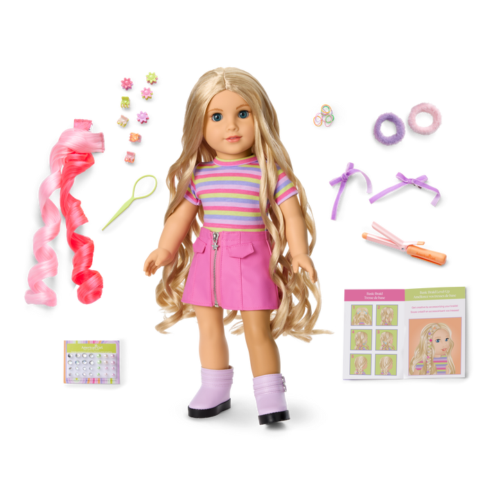 Long Hair Looks™ by Truly Me™ 18-inch Doll #133 & hair accessories Z8