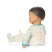 Bitty Baby® Doll #4 with black hair in Pastel Blue J1