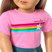 Truly Me™ 18-inch Doll #100 with straight layered blonde hair J0