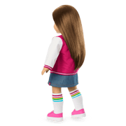 Truly Me™ 18-inch Doll #107 with straight brown hair T1