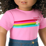Truly Me™ 18-inch Doll #132 with curly dark-brown hair E2