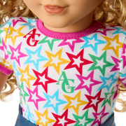 Truly Me™ 18-inch Doll #115 with curly blonde hair C2