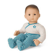Bitty Baby® Doll #2 with brown hair in Soft Blue P3
