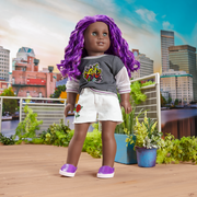 Truly Me™ 18-inch Doll #91 with curly purple hair I3