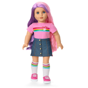 Truly Me™ 18-inch Doll #116 with wavy purple-and-pink hair J8
