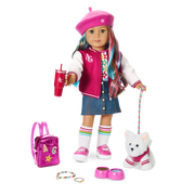 Truly Me™ 18-inch Doll #101 with wavy caramel hair Q9