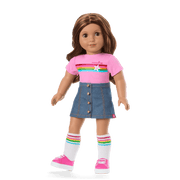 Truly Me™ 18-inch Doll #117 with wavy dark-brown hair Q3