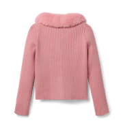 American Girl® x Janie and Jack Rosy Ribbed Cardigan for Girls W1