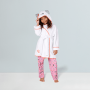 Comfy Puppy Robe Set for Girls & 18-inch Dolls B5