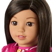Truly Me™ 18-inch Doll #124 with straight black-brown hair F9