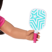 Raquel's™ Pickleball Bag & Paddle Set for 18-inch Dolls (Girl of the Year™ 2026) T5