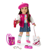 Truly Me™ 18-inch Doll #107 with straight brown hair T1