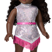 Glam Pink Cowgirl Outfit for 18-inch Dolls K9