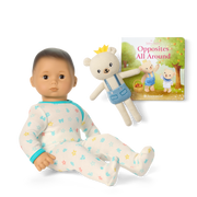 Bitty Baby® Doll #4 with black hair in Pastel Blue J1