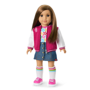 Truly Me™ 18-inch Doll #107 with straight brown hair T1