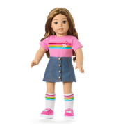 Truly Me™ 18-inch Doll #118 with curly caramel hair A1