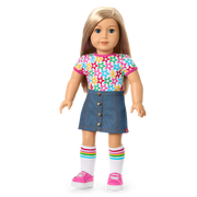 Truly Me™ 18-inch Doll #100 with straight layered blonde hair J0