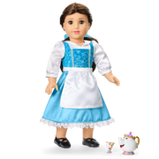 Disney Princess Belle Enchanted Castle Dining Set, Blue Dress & Friends Bundle for 18-inch Dolls V1