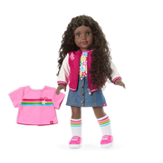 Truly Me™ 18-inch Doll #127 with curly dark-brown hair Z7