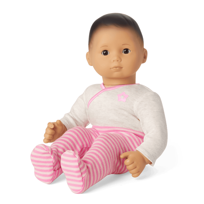 Bitty Baby® Doll #4 with black hair in Pretty Pink Z4