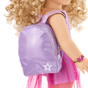Colorful Teddy Bear Backpack & Accessory Set for 18-inch Dolls X2