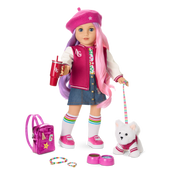 Truly Me™ 18-inch Doll #116 with wavy purple-and-pink hair J8