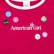 Matching AG™ Grin Pins Ringer Tee Set for Girls & 18-inch Dolls L8