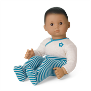 Bitty Baby® Doll #5 with dark brown hair in Soft Blue C0