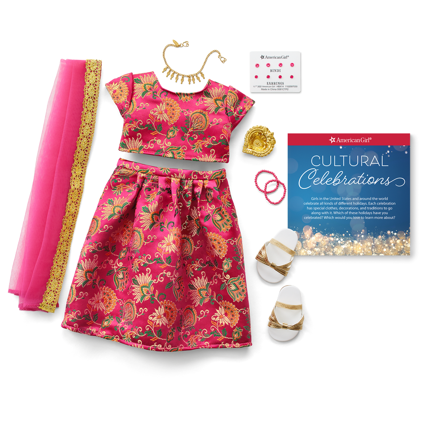 Diwali Celebration Outfit for 18-inch Dolls S7