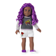 Truly Me™ 18-inch Doll #91 with curly purple hair I7