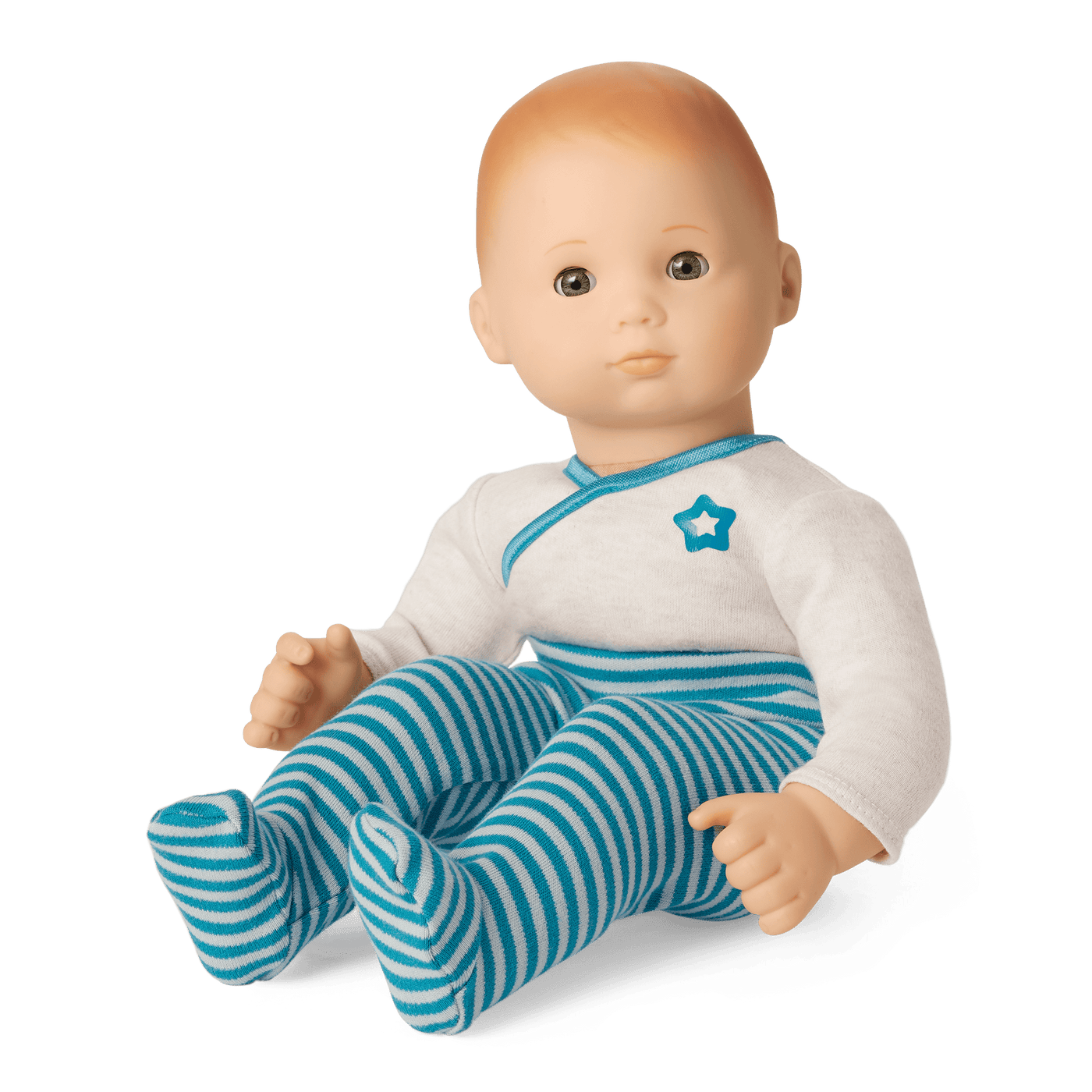Bitty Baby® Doll #6 with red hair in Soft Blue T8