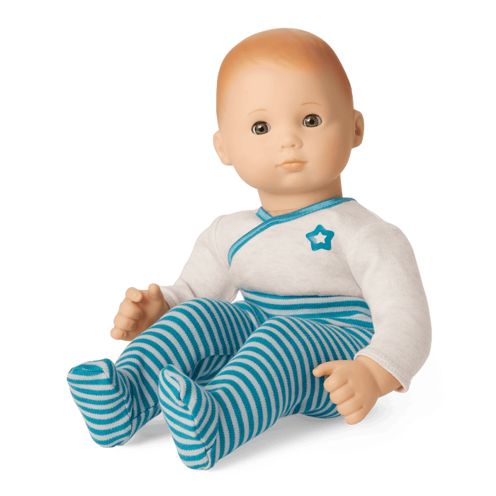 Bitty Baby® Doll #6 with red hair in Soft Blue T8