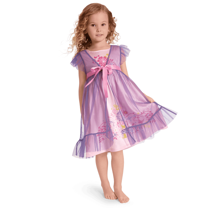 Royal Ruffles Nightie & Robe for Little Girls S4