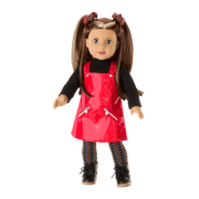 Nicki’s™ Red Vinyl Jumper Outfit for 18-inch Dolls (Historical Characters) Q3