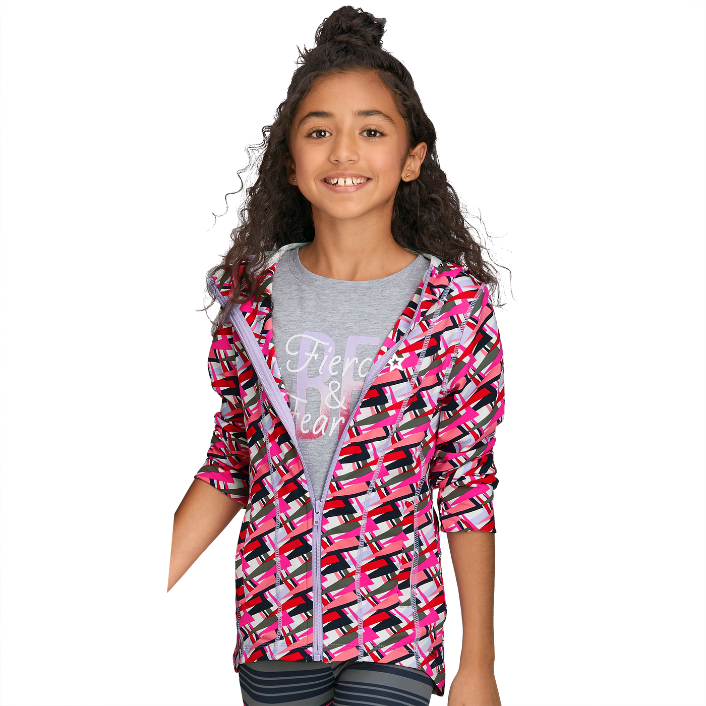 Feeling Fierce Print Jacket for Girls L8